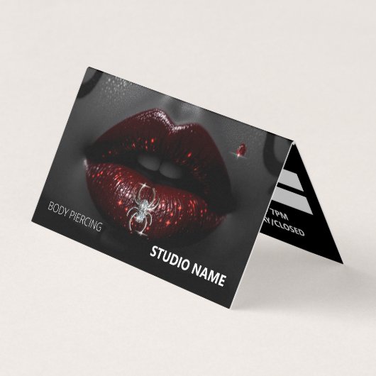 Piercing Salon Termin Visitenkarte Visitenkarten (Vorderseite)
