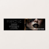 Piercing Salon Termin Visitenkarte Visitenkarten (Außenseite Aufgefaltet)