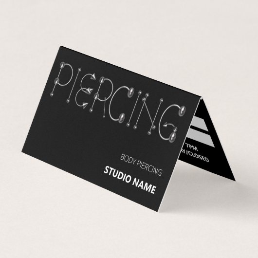Piercing Salon Termin Visitenkarte Visitenkarten (Vorderseite)
