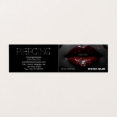 Piercing Salon Termin Visitenkarte Visitenkarten (Außenseite Aufgefaltet)