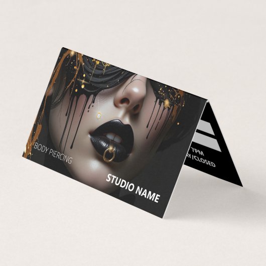 Piercing Salon Termin Visitenkarte Visitenkarten (Vorderseite)