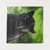Piercing Silence - Black Jaguar Wandteppich (Vorderseite (Horizontal))