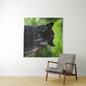 Piercing Silence - Black Jaguar Wandteppich (Beispiel (Horizontal))