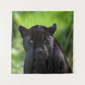 Piercing Silence - Black Jaguar Wandteppich (Vorderseite)