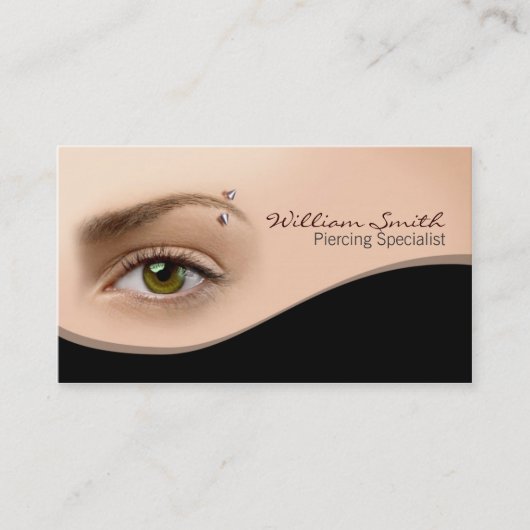 Piercing specialist Business card Visitenkarte (Vorderseite)