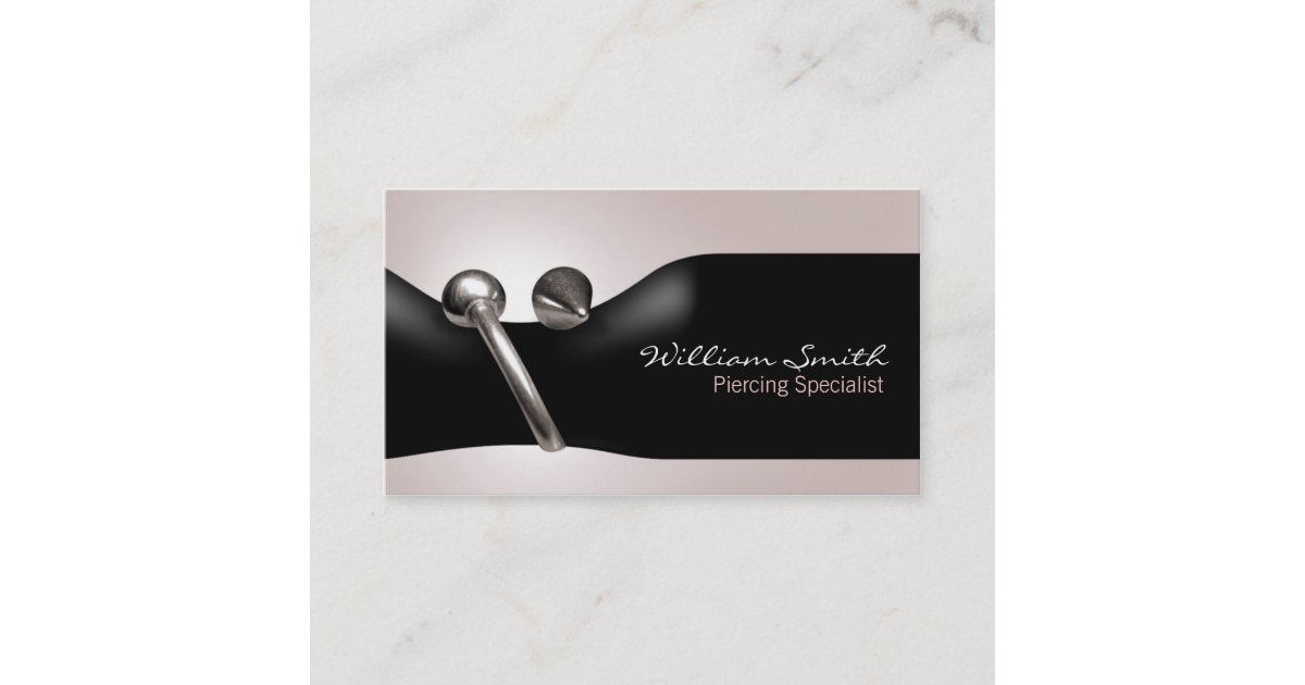 Piercing specialist Business card Visitenkarte | Zazzle.de