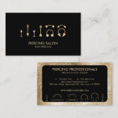 Piercing Specialist Golden Visitenkarte (Vorne/Hinten)