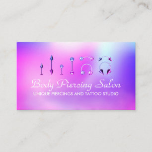 Piercing Specialist Hologramm Chic Visitenkarte