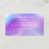 Piercing Specialist Hologramm pink Visitenkarte (Rückseite)