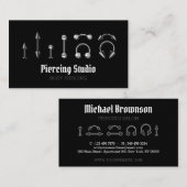 Piercing Specialist Modern Visitenkarte (Vorne/Hinten)