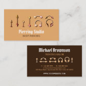 Piercing Specialist Moderne Farbe Visitenkarte (Vorne/Hinten)