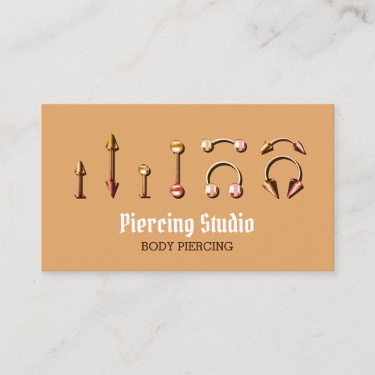 Piercing Specialist Moderne Farbe Visitenkarte (Vorderseite)