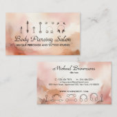 Piercing Specialist Watercolor Rosegold Visitenkarte (Vorne/Hinten)