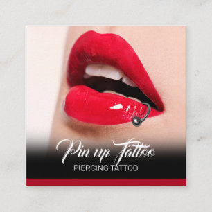 Piercing Studio Tattoo Piercing Spezialist Quadratische Visitenkarte