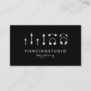 Piercing-Tattoo-Studio Schwarz Visitenkarte