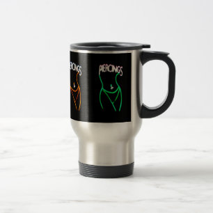 Piercings Neon Damen Silhouetten (Reise) Tasse
