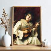Pierette, die Lute spielt, Poster