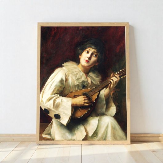Pierette, die Lute spielt, Poster