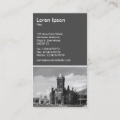 Pierhead Gebäude, Cardiff Bay - 70pc Gray Visitenkarte (Rückseite)