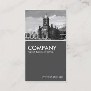 Pierhead Gebäude, Cardiff Bay - 70pc Gray Visitenkarte