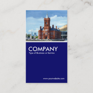 Pierhead Gebäude, Cardiff Bay - Deep Navy Blue Visitenkarte