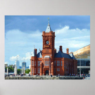 Pierhead Gebäude, Cardiff, Wales, UK Poster