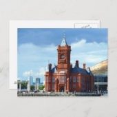 Pierhead Gebäude, Cardiff, Wales, UK Postkarte (Vorne/Hinten)