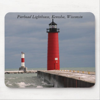 Pierhead Leuchtturm, Kenosha, Wisconsin Mousepad