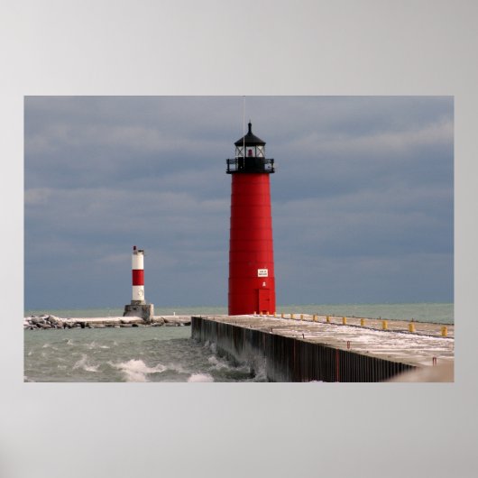 Pierhead Lighthouse, Kenosha, Wisconsin Poster (Vorne)