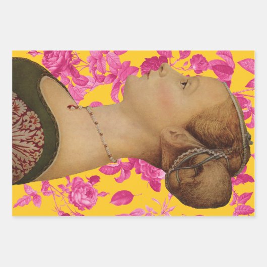 Piero del Pollaiuolo, Portrait einer jungen Frau Geschenkpapier Set (Vorderseite)