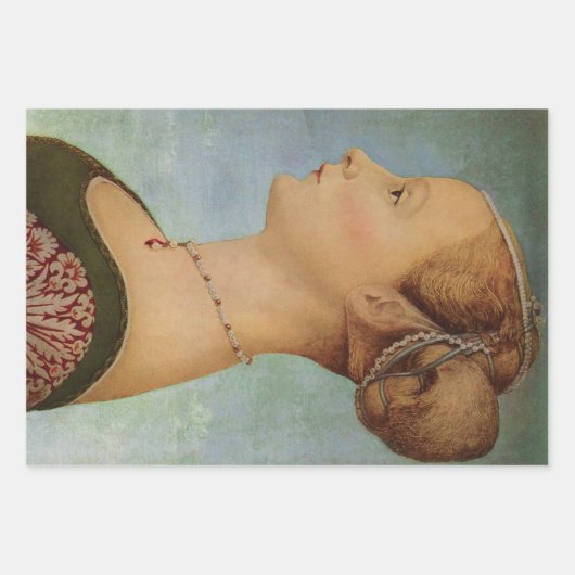 Piero del Pollaiuolo, Portrait einer jungen Frau Geschenkpapier Set (Vorderseite 3)