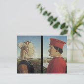 Piero Francesca - Portraits Federico da Montefeltr Postkarte (Stehend Vorderseite)