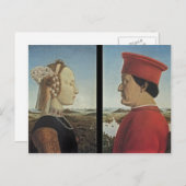 Piero Francesca - Portraits Federico da Montefeltr Postkarte (Vorne/Hinten)