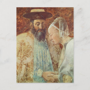 Piero Francesca: Queen Sheba Meeting King Solomon Postkarte
