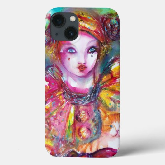 PIERO MIT KATZE/Venezianischen Maskeramikmasken Case-Mate iPhone Hülle (Rückseite)