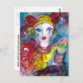 Piero mit Venezianischen Masquerade Postkarte (Vorne/Hinten)