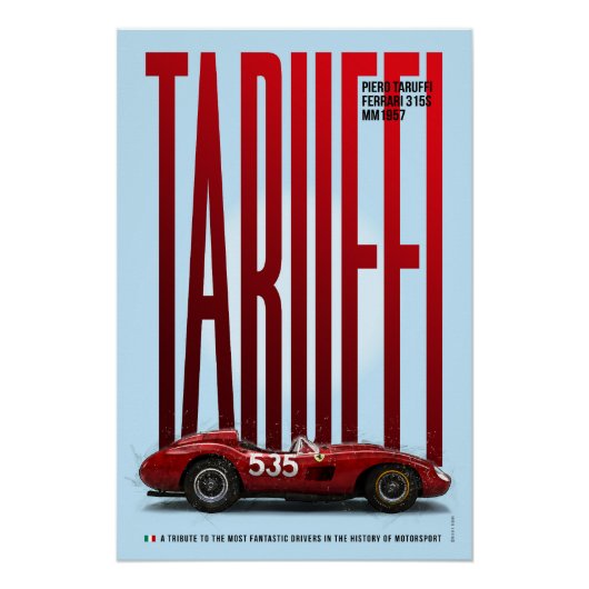 Piero Taruffi Ferrari 315S Tribute  Poster (Vorderseite)