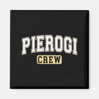 Pierogi Crew Polnisches Essen Varsity-Buchstaben Magnet
