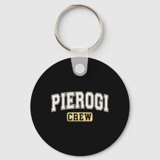 Pierogi Crew Polnisches Essen Varsity Letters Schlüsselanhänger