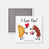Pierogi & Kielbasa - Ich Liebe Sie! (personalisier Magnet (Vorderseite/Rückseite)