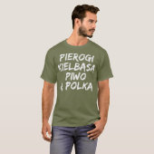 Pierogi Kielbasa Piwo Polka Dyngus Day Premium T-Shirt (Vorne ganz)