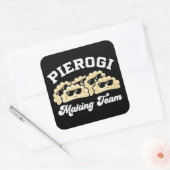 Pierogi Making Team Pierogi Maker Food Polnisch Quadratischer Aufkleber (Umschlag)
