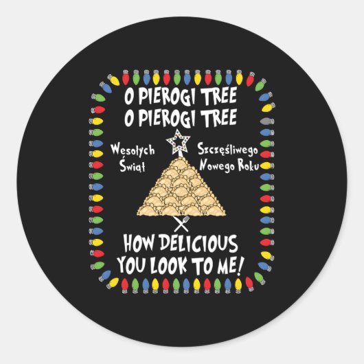 Pierogi Polish Food Pierogies Maker Runder Aufkleber (Vorderseite)