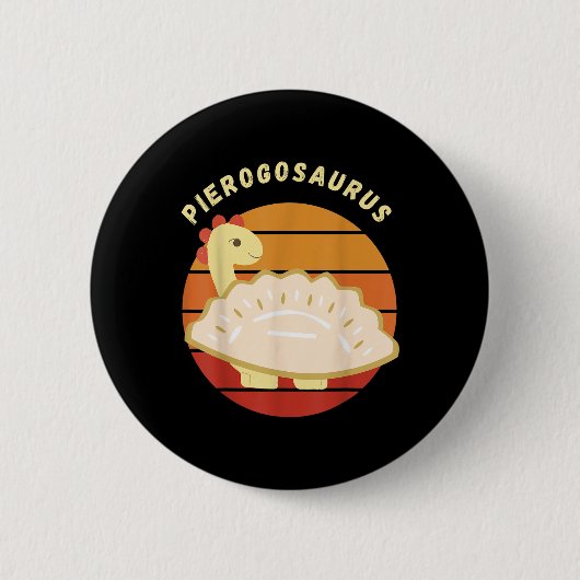 Pierogi Polish Pierogosaurus Polen Dumplings Pier Button (Vorderseite)