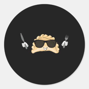 Pierogi Time Pierogi mit Sonnenbrille Polen Runder Aufkleber