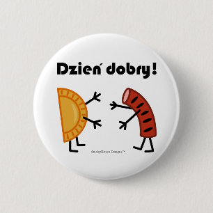 Pierogi u. Kielbasa - Dzien Dobry! Button