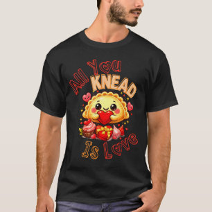 Pierogi Valentinstag-Shirt – Kneten ist Liebe T-Shirt