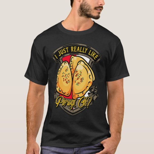 Pierogies Poland Polnisches Lebensmittelgeschäft P T-Shirt (Vorderseite)