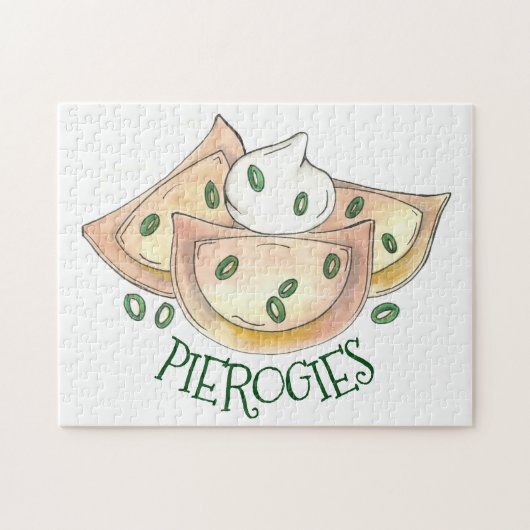 Pierogies Polish Cuisine Potato Dumplings Feinschm Puzzle (Horizontal)