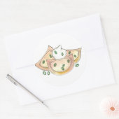 Pierogies Polish Cuisine Potato Dumplings Feinschm Runder Aufkleber (Umschlag)